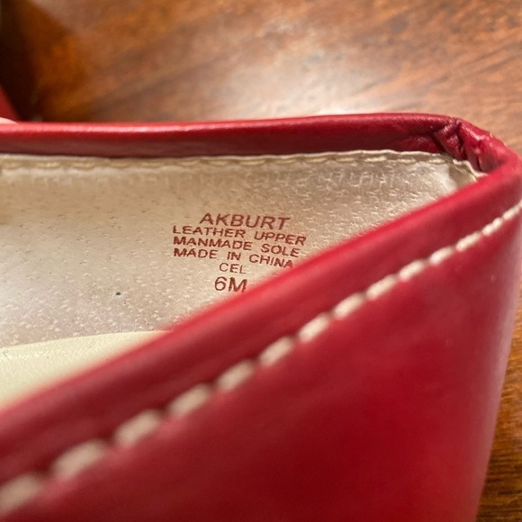 AK Anne Klein Akburt iflex cushioned red leather loather size 6 - Picture 7 of 9